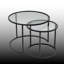 Ensemble de 2 tables basses gigognes 2 pièces