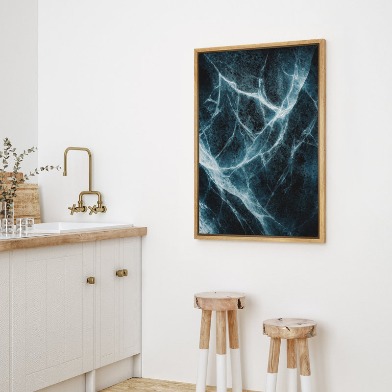 «Neutral Abstract Wall Art», reproduction d'art sur toile encadrée, H 36 po x l 24 po, Naturel