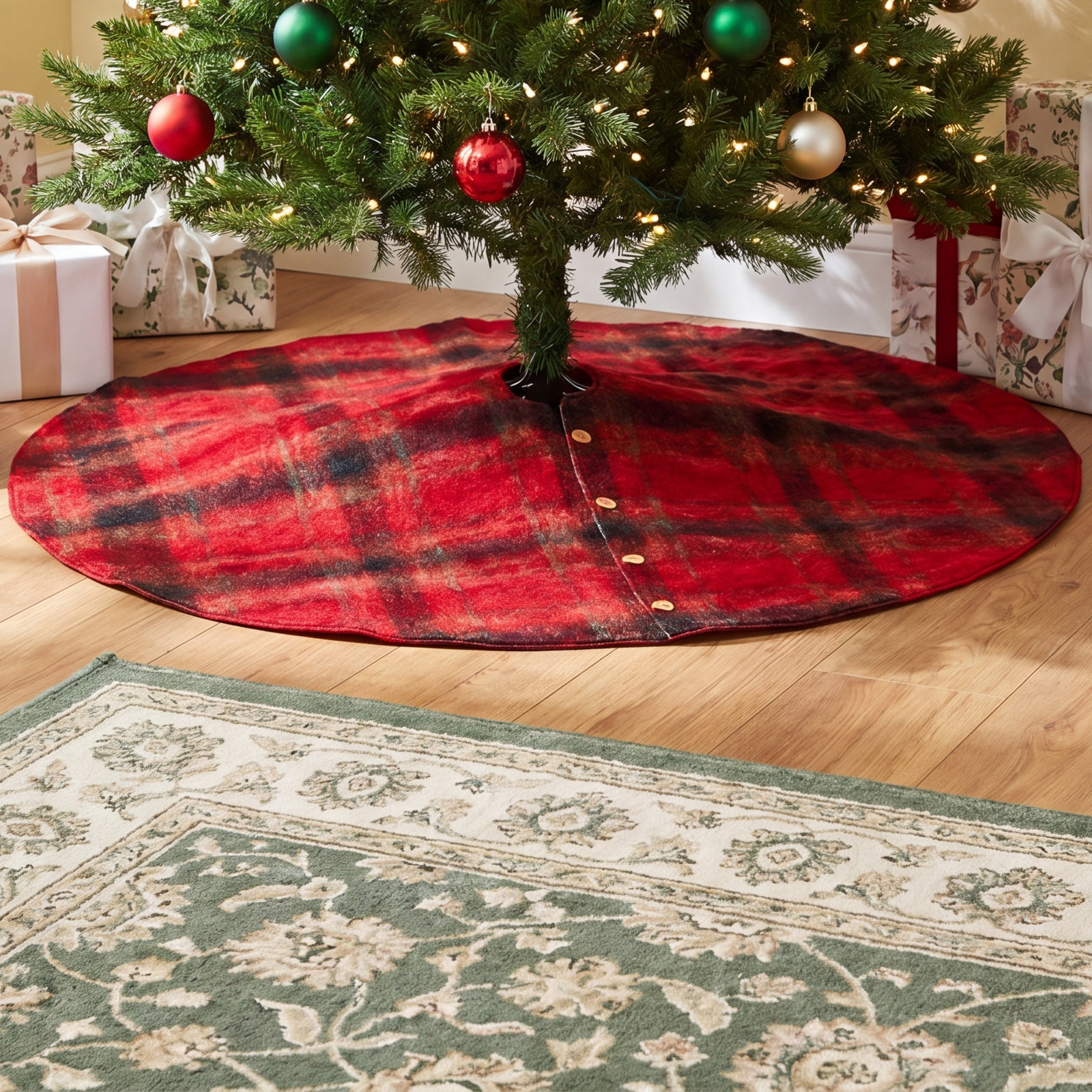 Wool Plaid Tree Skirt