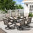 Whittlesey Rectangular Aluminum Dining Set with Cushions-408572175-408572174