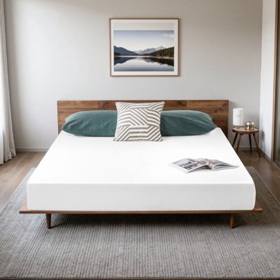  Matelas en mousse viscoélastique gélifiée de 6 pouces dans une boîte, matelas à fermeté moyenne ferme pour soulager la pression et soutenir tout le corps, taille grand