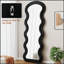 Miroir de plancher flanelle pleine longueur ondulé pour la chambre à coucher et le salon, suspendu ou autoportant, noir