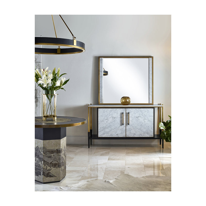 Fusion Flat Marble Wall Mirror