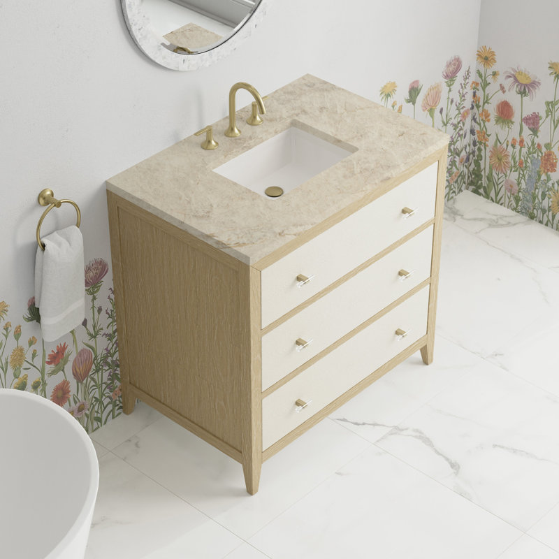 Celeste 36" Single Bathroom Vanity Set, 8" Widespread, Tajnar Eclos