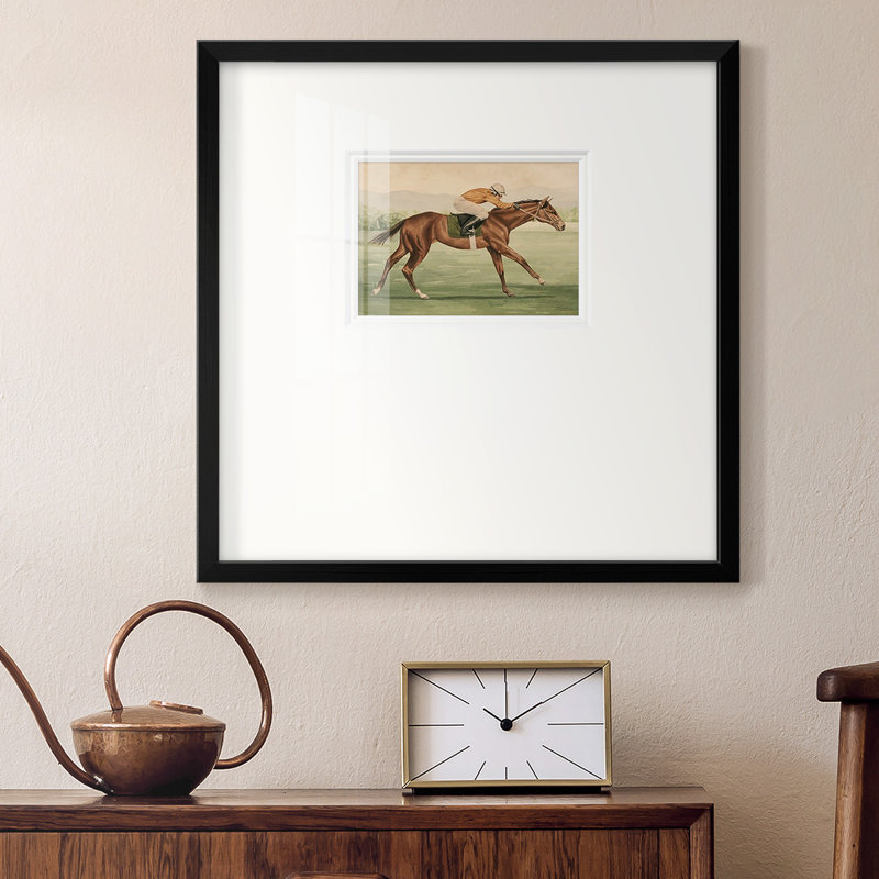 Équitation rétro II - cadre photo unique, H 21 po x l 21 po x P 1,25 po