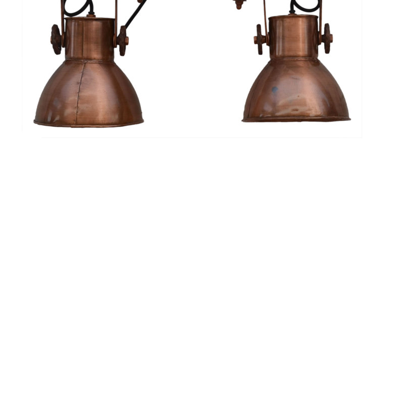 Plafonnier encastré 2 lumières 20 largeurs, Brun, Cuivre