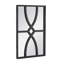 Miroir mural 16 po x 23 po rectangulaire en bois avec cadre noir antique, décoration verticale ou horizontale pour le salon, ensemble de 2-2049755939