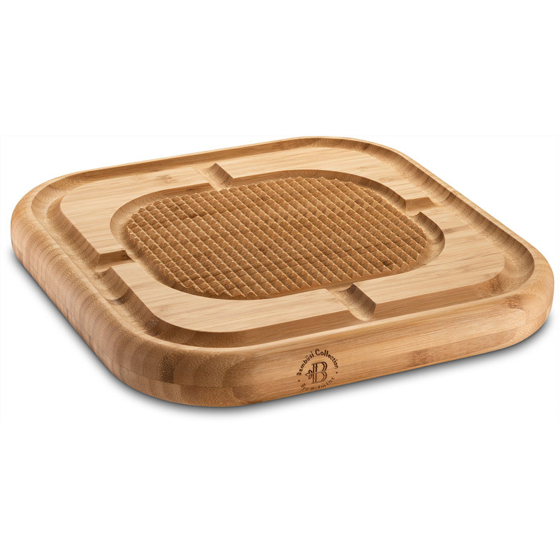 Bambusi Bamboo Carving Board, 13.2" W x 13.2" L