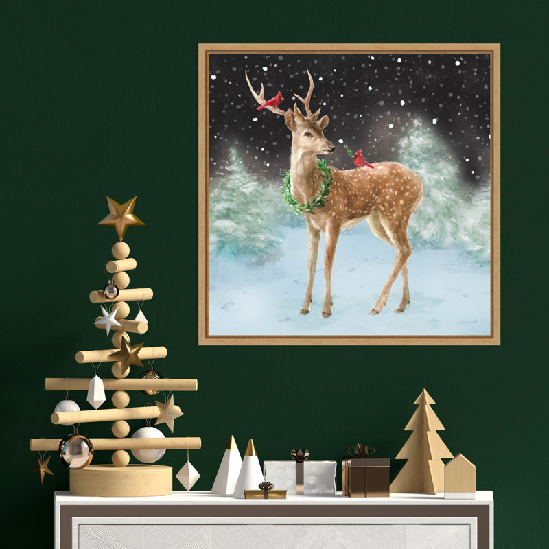 «Woodland Celebration III Black» par Danhui Nai, reproduction d'art sur toile encadrée, H 22 po x l 22 po