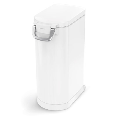 simplehuman Pet Food Storage Container Stainless Steel for Dog Food, Cat Food, and Bird Feed
