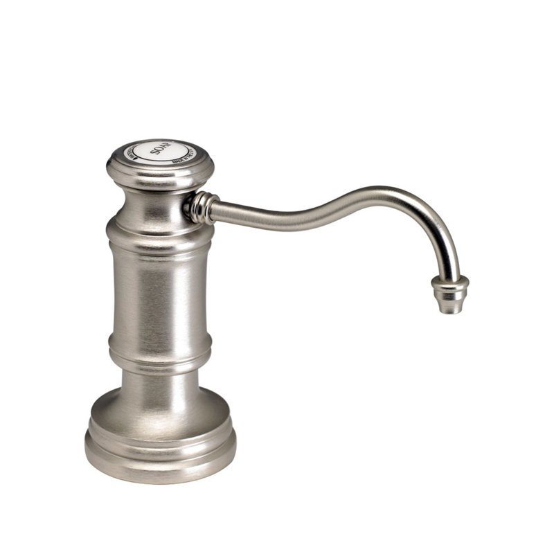 Traditional Soap/Lotion Dispenser - Extended Hook Spout, Satin Nickel