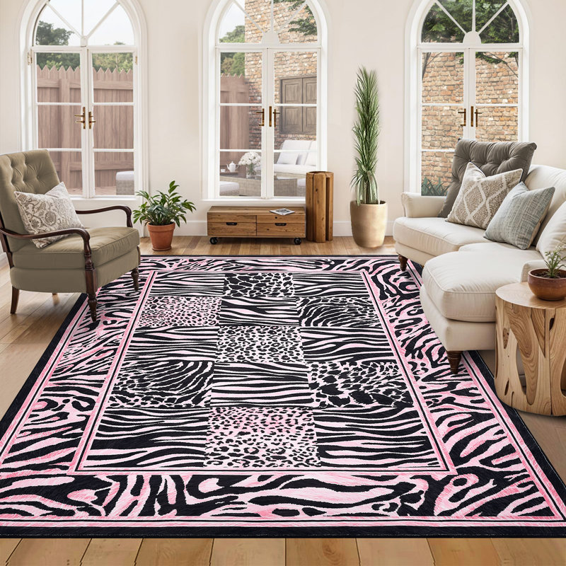 Medallion Machine Washable Rug with Rubber Backing for Living Room Non-Slip Area Rug Easy-Cleaning Vintage Floor Carpet for Bedroom Dining Room Office Playroom Nursery