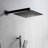 Shower System with Shower Head, Hand Shower, Slide Bar, Bodysprays, Shower Arm, Hose, Valve Trim, and Lever Handles-129759598