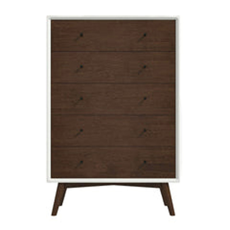 Commode Mid-Century moderne en bois massif