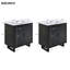 Meuble-lavabo double 60,2 po avec plateau en marbre de culture et lavabo-916729562