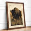 Bison Profile Rustic - Framed Print-1508846775-1508846774