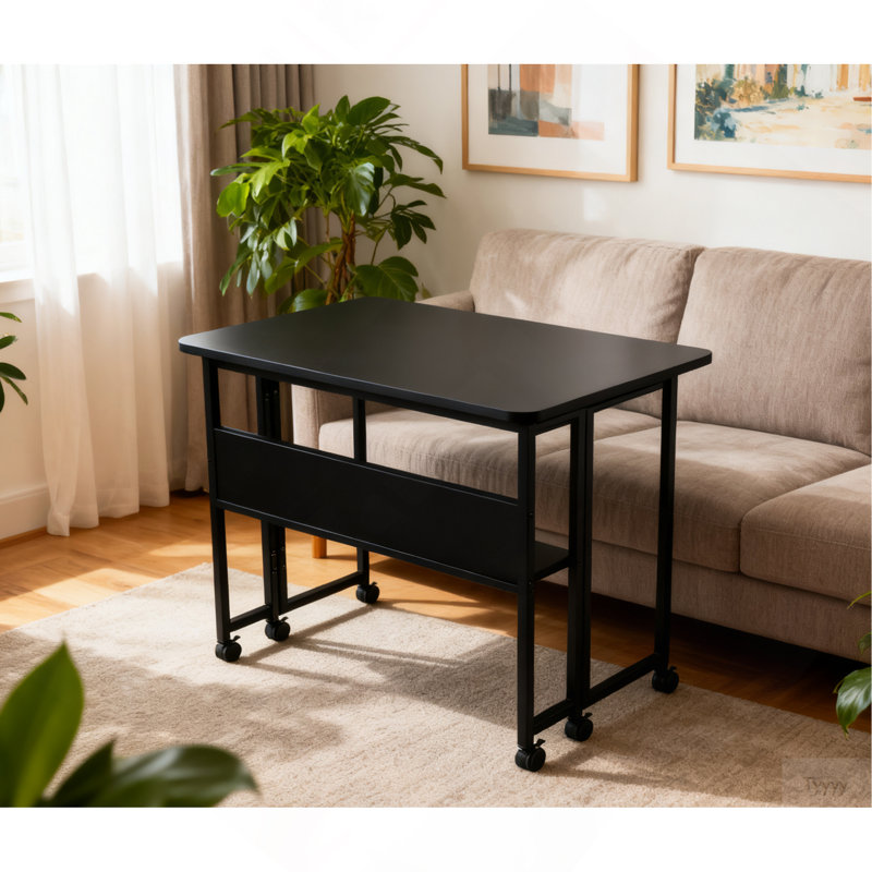 Petit bureau pliable pliable pour les petits espaces, bureau d'écriture 31,5 pouces pour bureau, bureau à la maison pliable pour chambre 80 * 58, noir