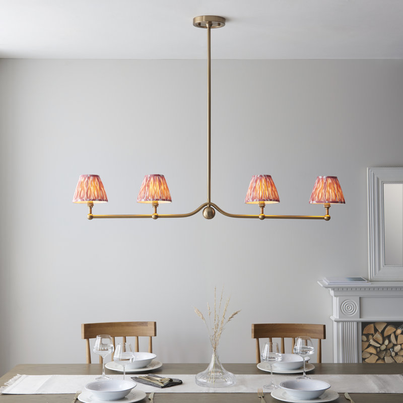 Santiago 4 - Light Kitchen Island Chandelier, Pink