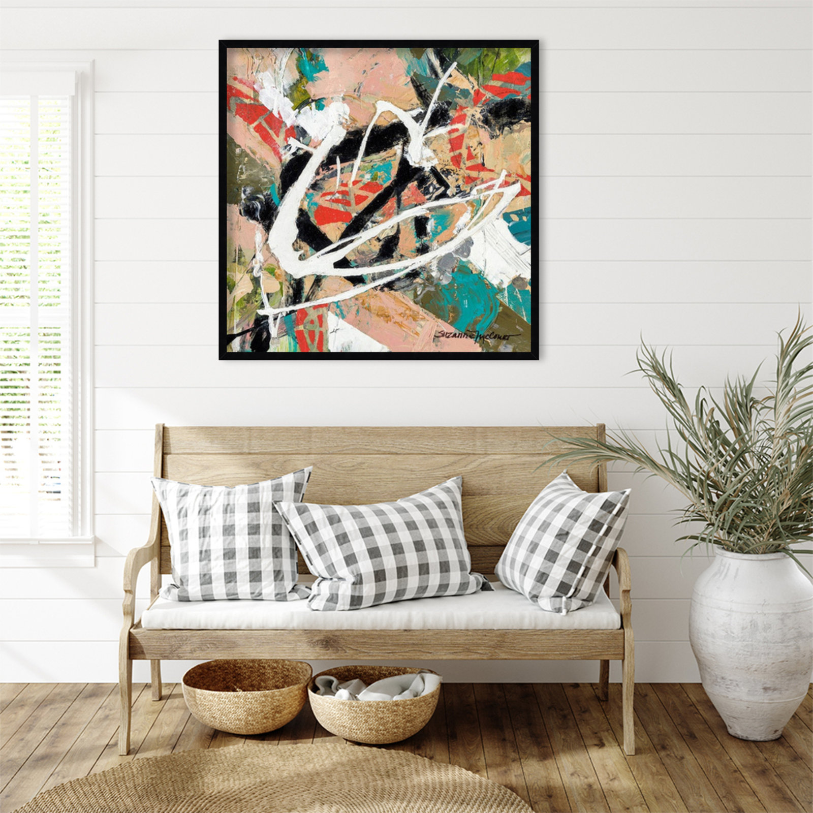 Sutter "Stacked" Print by Suzanne McCourt, 33" H x 33" W, Black