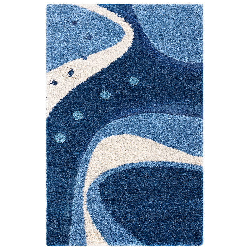 Kerio Shag Performance Abstract Rug, Rectangle 2' x 3'