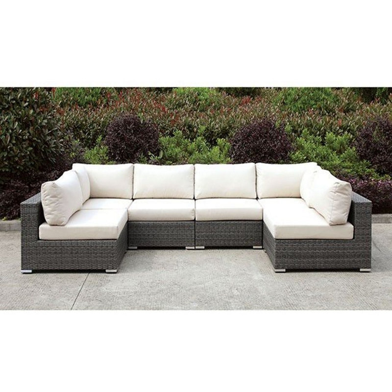 Canapé modulaire à mechs gris Shearin