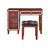Traditional Formal Cherry Color Vanity Set W Stool Storage Drawers 1Pc Bedroom Furniture Set Tufted Seat Stool-161133703