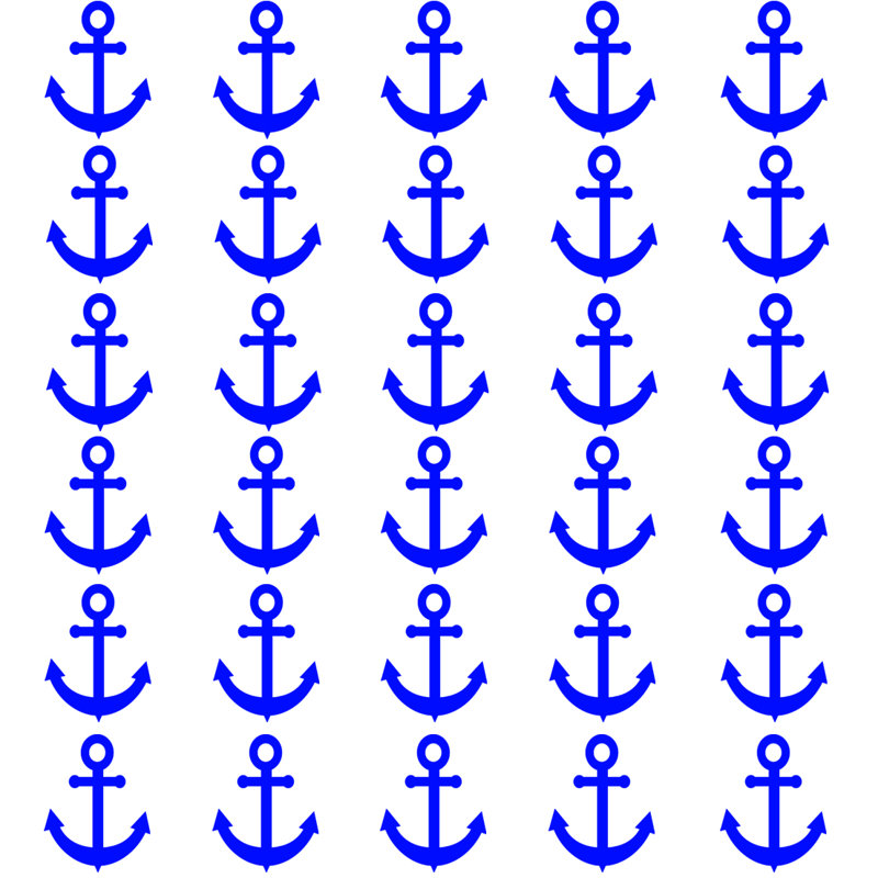 Décalcomanie murale ancrage Eyman, Bleu