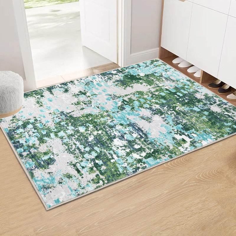 Zavin Washable Abstract Indoor Rug, Rectangle 2' x 3'