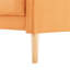 Fauteuil d'appoint en lin orange - structure en bois massif, siège en mousse haute densité, poche latérale de rangement, pieds antidérapants, pour lire et se détendre dans un petit espace-717908384