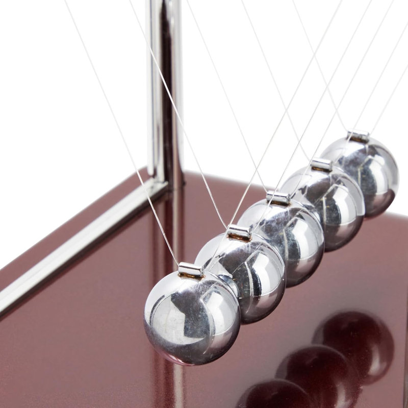 Berceau Newton, pendule classique à 5 boules, gadget physique décoratif pour votre bureau, Brun