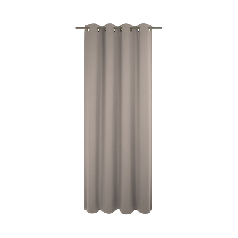 Sunday 82% Polyester And 18% Cotton Semi Sheer Curtain Single Panel, Brown, 142cm Width x 355cm Drop