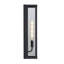 Applique murale extérieure moderne noire à 2 lumières de 56 cm (22 po) avec verre transparent pour porche, entrée et garage-133270581-133440952