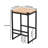 Set Of 2 Water Hyacinth Woven Bar Stools For Kitchen Counter Water Hyacinth Grass Backless Barstools With Footrest (Water Hyacinth Backless)