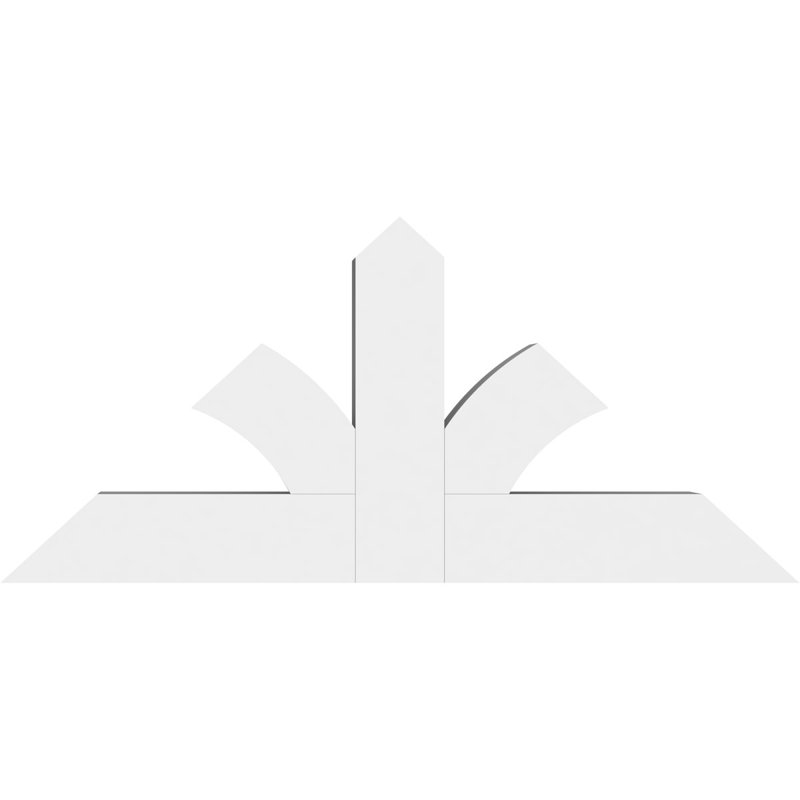 Support pour pignon en PVC de qualité architecturale Richland, H 16,5 po x l 36 po (pas: 11/12), P 4 po x F 4 po