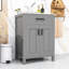 Ensemble de meuble-lavabo simple en bois Robby Modern avec lavabo en céramique et grand rangement-982830514