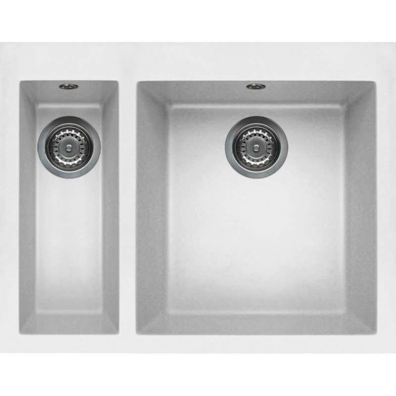 Quadra 1.5 Bowl Inset Kitchen Sink, White