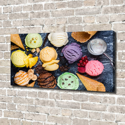 Colourful Ice Cream - Wrapped Canvas Print