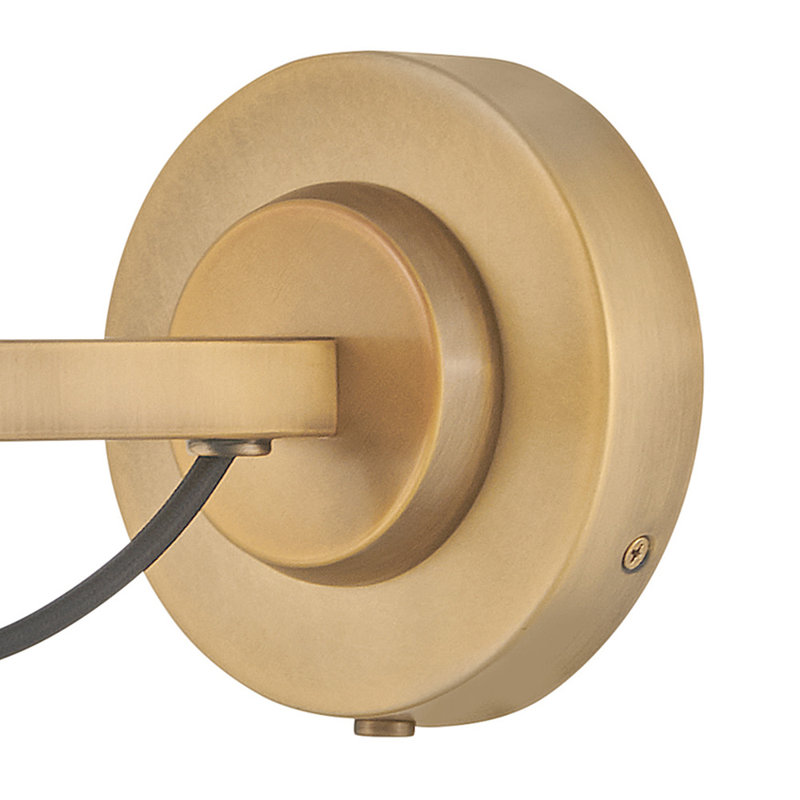 Spence Single Light Adjustable Plug-In Wall Sconce with On/Off Switch, White/Gold