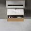 Ensemble de meuble-lavabo mural 42 po avec lavabo flottant blanc-129458872-129458873-129458874