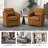 Alfonso 28.74'' Wide Genuine Leather Swivel Barrel Chair with Nailed Trim-1417893656