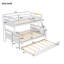 Lit simple superposé simple avec lit gigogne stable et de taille blanche-1556314480
