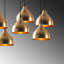 Lustre moderne moderne, hauteur réglable, 114 cm (44,9 po) | Corps en métal, diamètre du capuchon de 18 cm (7,1 po), 7 x E27 Max 40W | Design scandinave glamour, idéal pour la salle à manger et les espaces de vie, luminaire élégant-1632173376