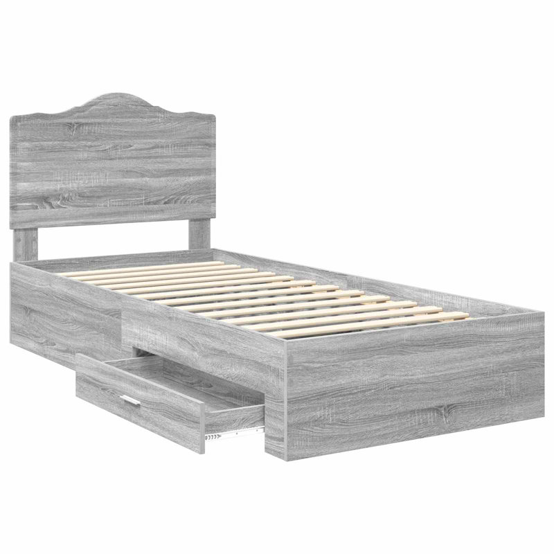 Bed, Grey Sonoma, Single (3')