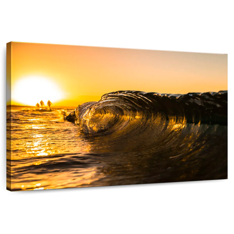 Gillard Golden Sunset - Vague de l'océan, H 20 po x l 30 po