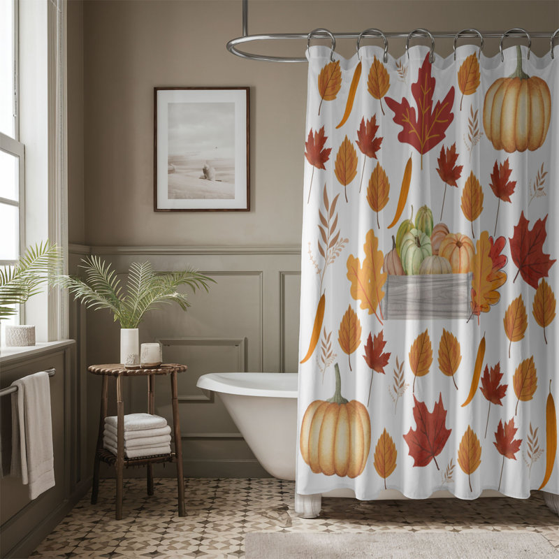Rideau de douche 1 pièce Cozy Harvest, H 74 po x l 71 po