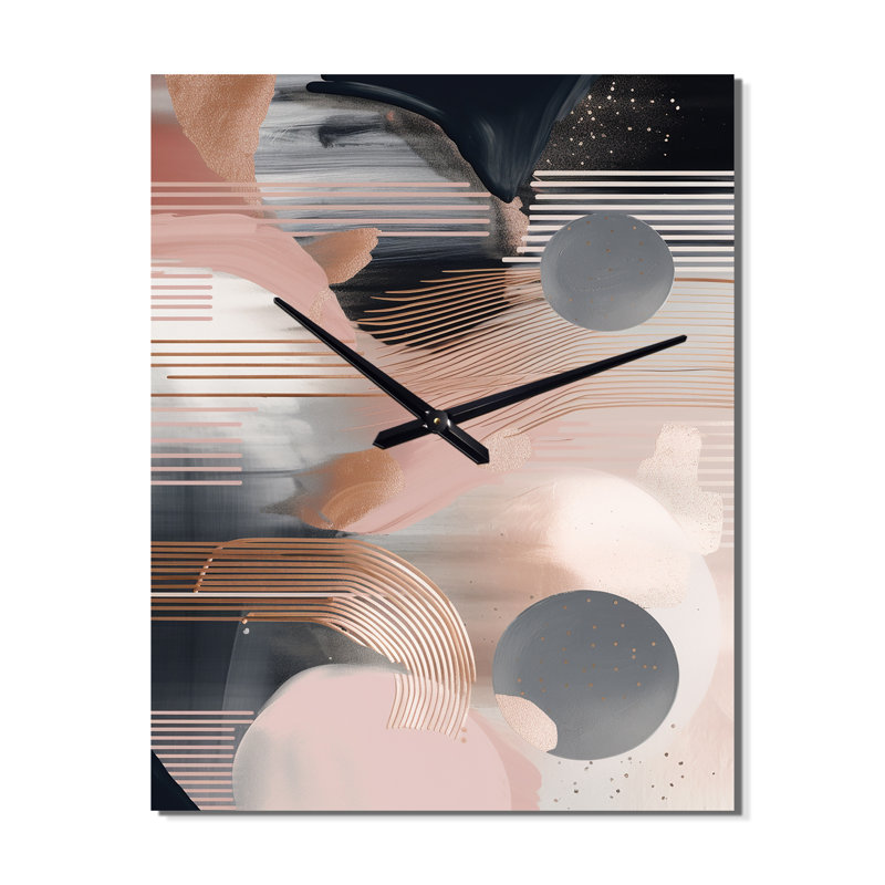 Jacquese - Horloges murales abstraites en marbre, H 40 po x l 30 po x P 1 po