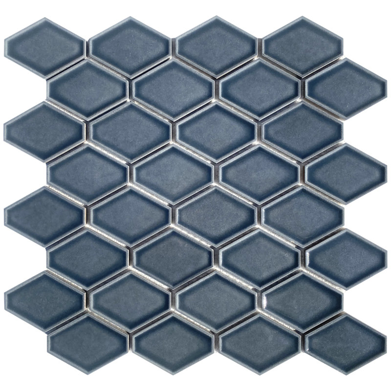 Carrelage à motif mosaïque en porcelaine 2 po x 6 po, Bleu