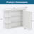 23.6 in. W x 31.5 in. H White Rectangular Wooden Wall Mount Bathroom Storage with Mirror