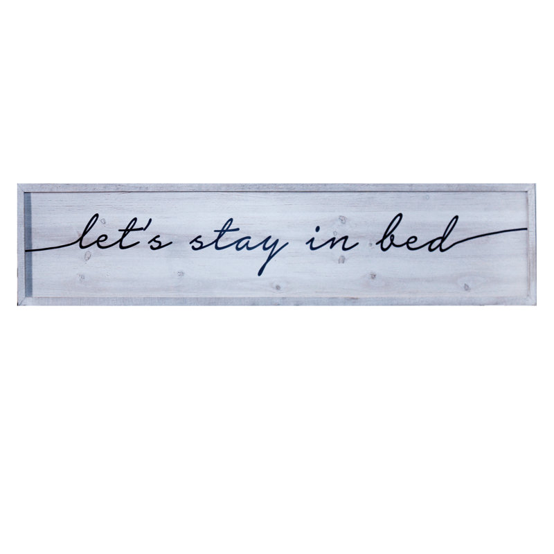 Signe en bois «BED»