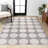 Edden Modern Geometric Circle Dot High-Low Light Gray/Cream Rug-979507670